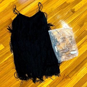 Brand new - black fringe dress